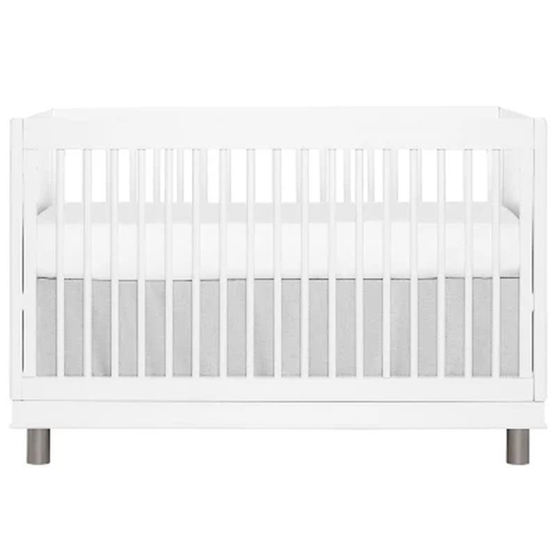 Evolur Loft Art Deco 3-In-1 Convertible Crib in White