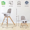 Evolur Multifunctional Zoodle High Chair (Choose Your Color)