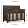 Evolur Santa Fe 5-In-1 Convertible Crib, Antique Brown