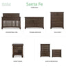 Evolur Santa Fe 5-In-1 Convertible Crib, Antique Brown