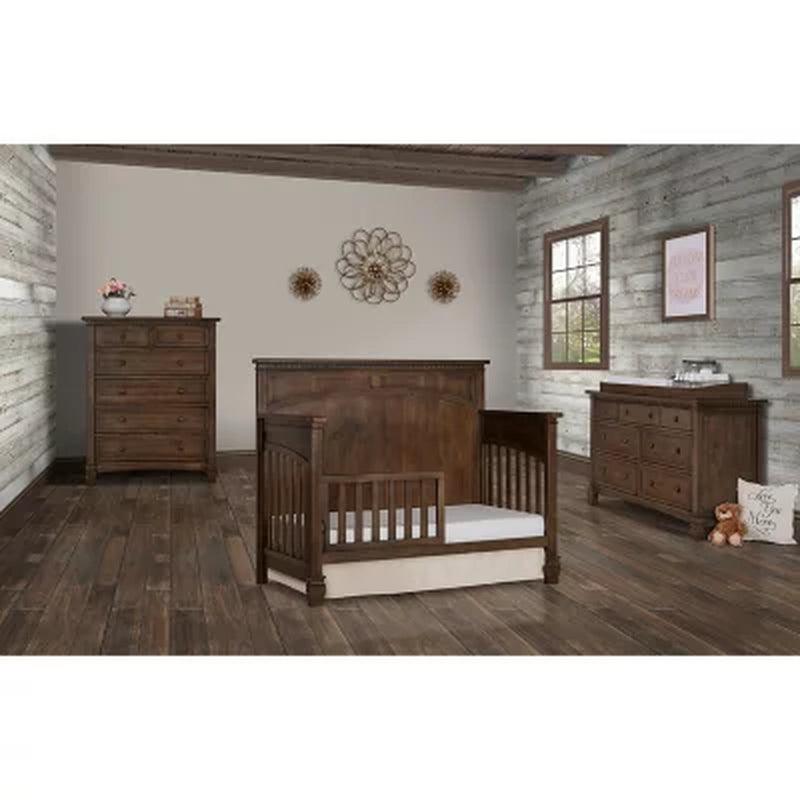 Evolur Santa Fe 5-In-1 Convertible Crib, Antique Brown