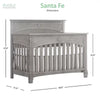 Evolur Santa Fe 5-In-1 Convertible Crib, Storm Gray