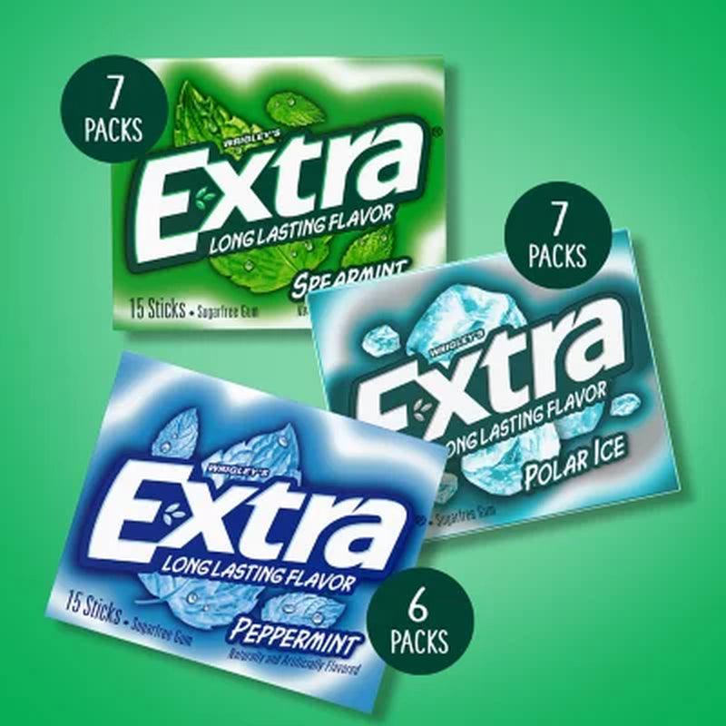 Extra Mint Sugar Free Chewing Gum Bulk Variety Pack (15 Pc., 20 Pk.)