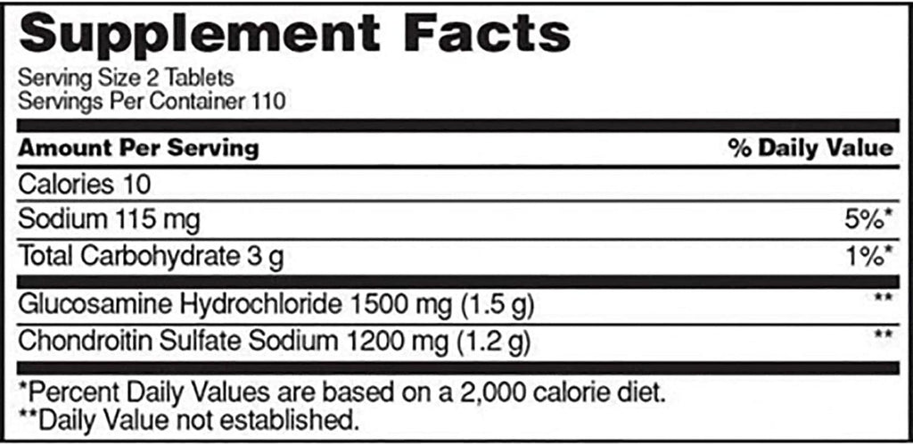 Extra Strength Glucosamine 1500Mg/Chondroitin 1200Mg Sulfate - 220 Tablets, Supports Nourishing / Keeping the Joint Healthy