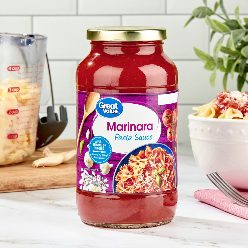 Great Value Marinara Pasta Sauce, 23 Oz