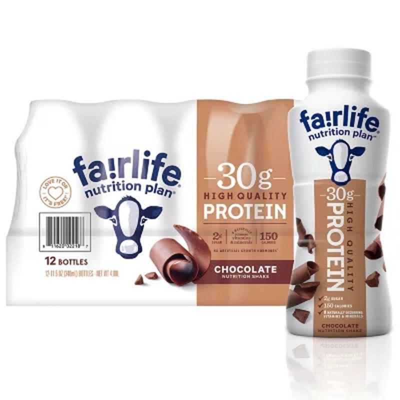 Fairlife Nutrition Plan Chocolate, 30 G. Protein Shake (11.5 Fl. Oz., 12 Pk.)