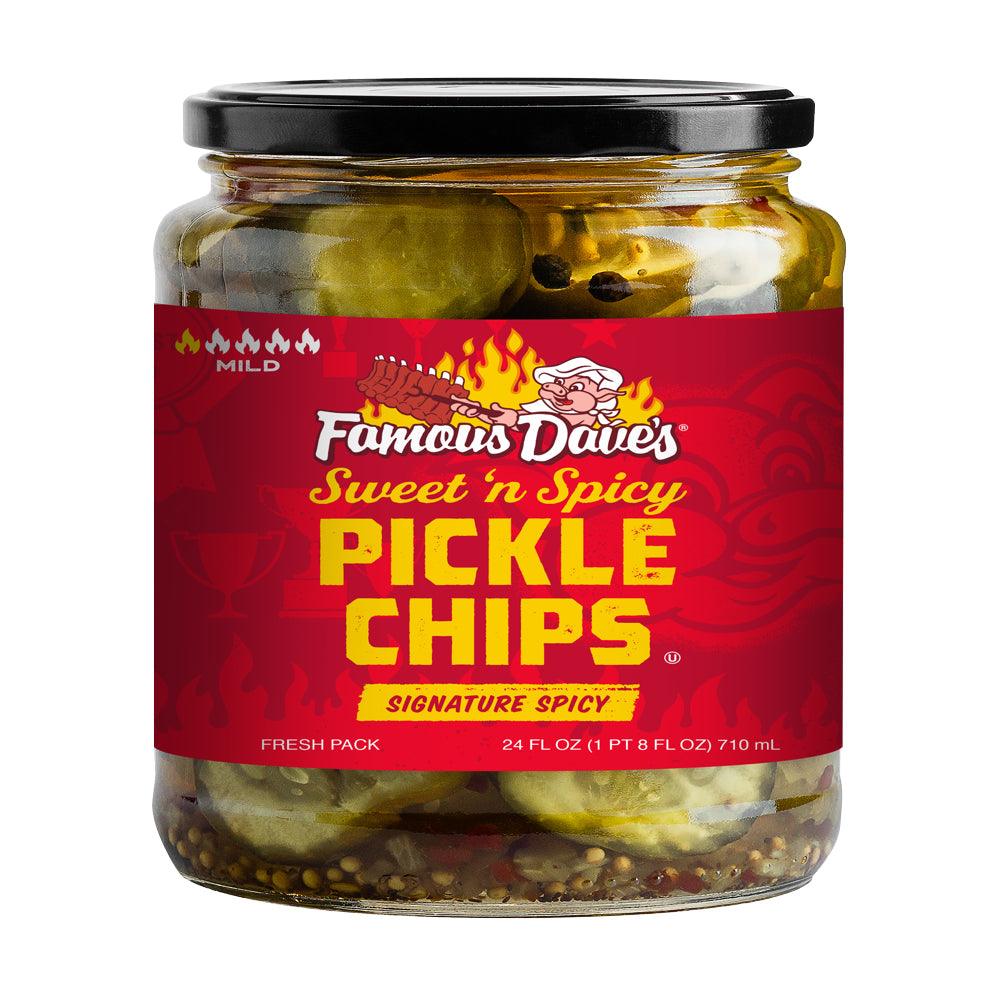 Famous Dave'S Sweet 'N Spicy Pickle Chips, 24 Fl Oz