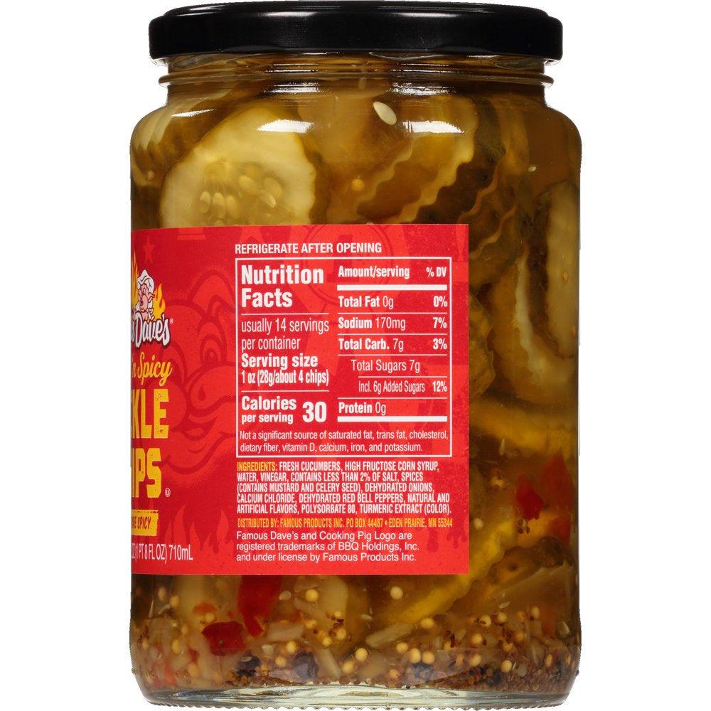 Famous Dave'S Sweet 'N Spicy Pickle Chips, 24 Fl Oz