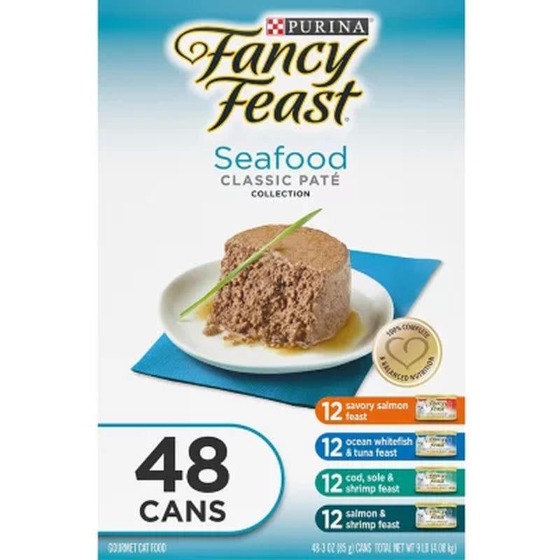 Fancy Feast Canned Wet Cat Food Variety Pack (3 Oz., 48 Ct.) - Choose Your Flavor