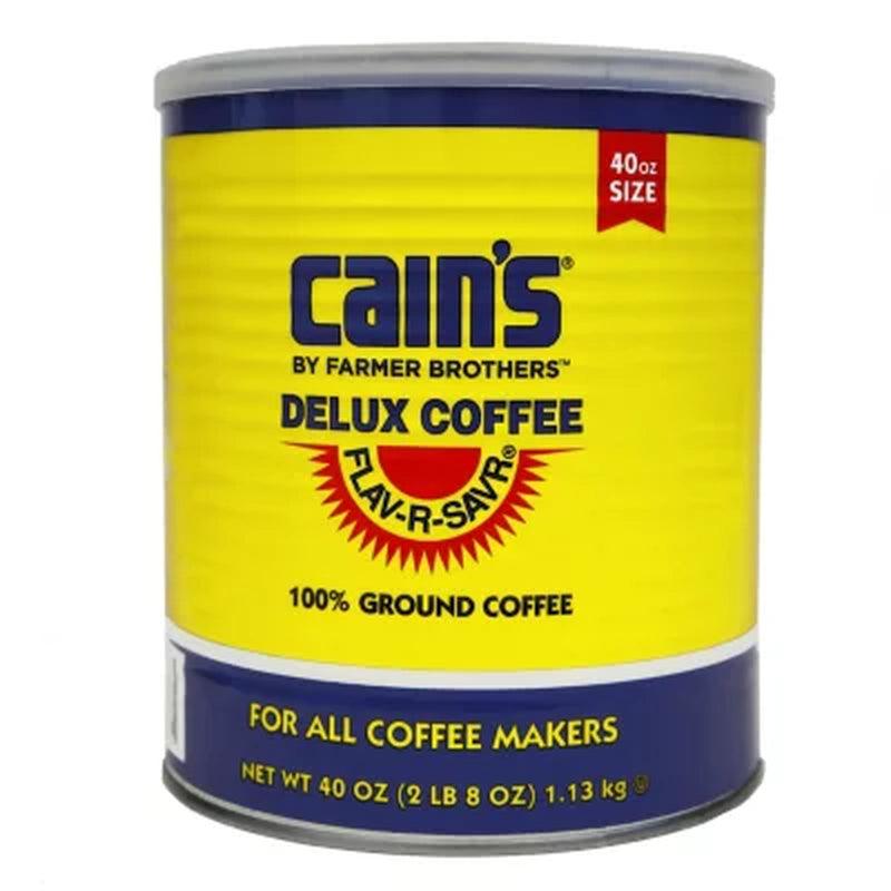 Farmer Brothers Cain'S Delux Coffee, Ground (40 Oz. Can)