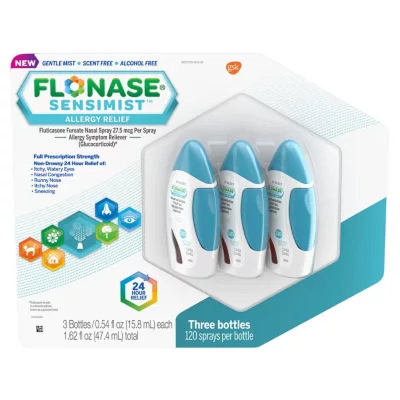 FLONASE Sensimist Allergy 24 Hour Relief Spray (120 Sprays per Bottle, 3 Ct.)