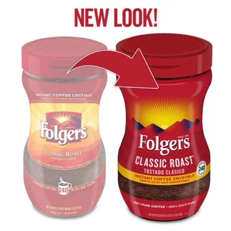 Folgers Classic Roast Instant Coffee Crystals (16 Oz.)