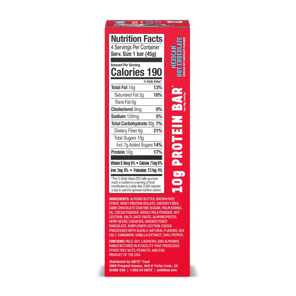 Food, Natural Ingredient Protein Breakfast Bar, Mexican Hot Chocolate Flavor, 4 Ct, 1.59 Oz.