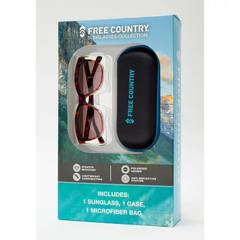 Free Country Women'S Fashion Sunglasses with Microfiber Bag and Zippered Case