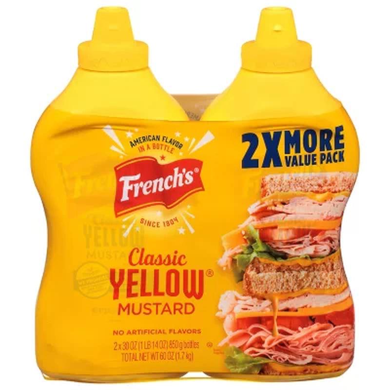 French'S 100% Natural Classic Yellow Mustard (30 Oz., 2 Pk.)