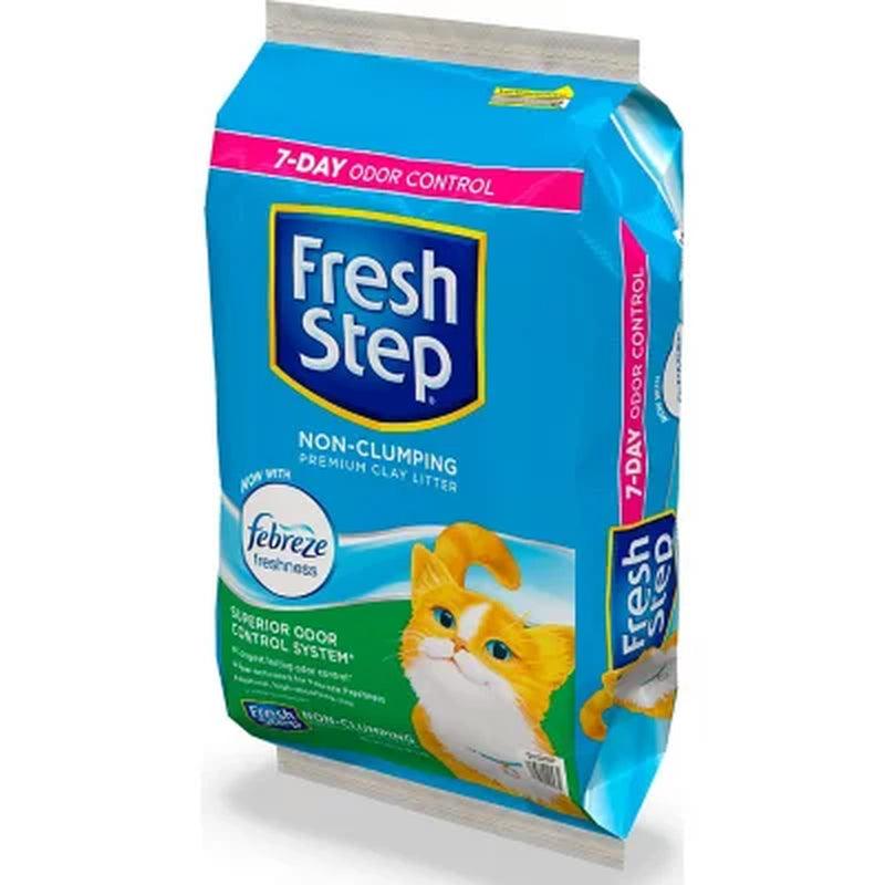 Fresh Step Non-Clumping Premium Clay Cat Litter with Febreze Freshness, Scented (40 Lbs.)