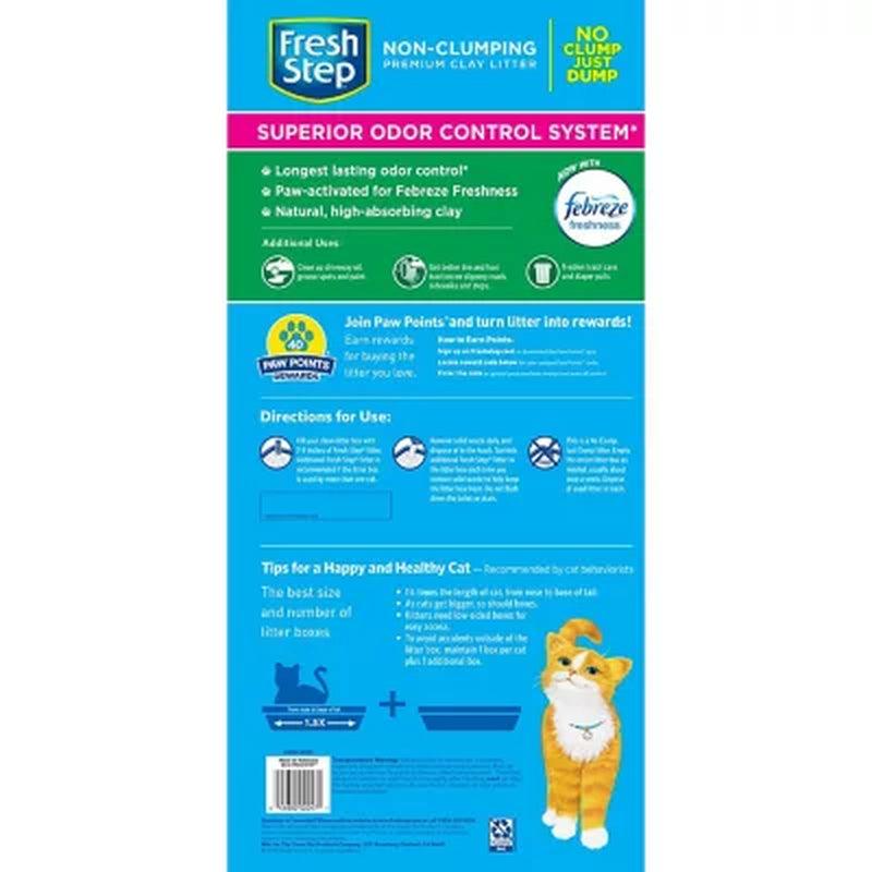 Fresh Step Non-Clumping Premium Clay Cat Litter with Febreze Freshness, Scented (40 Lbs.)