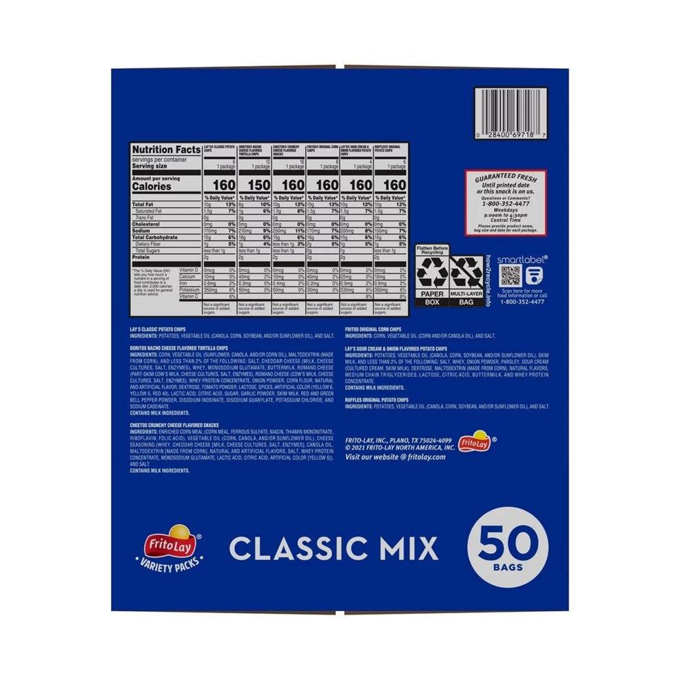 Frito-Lay Classic Mix Variety Pack (50 Pack)