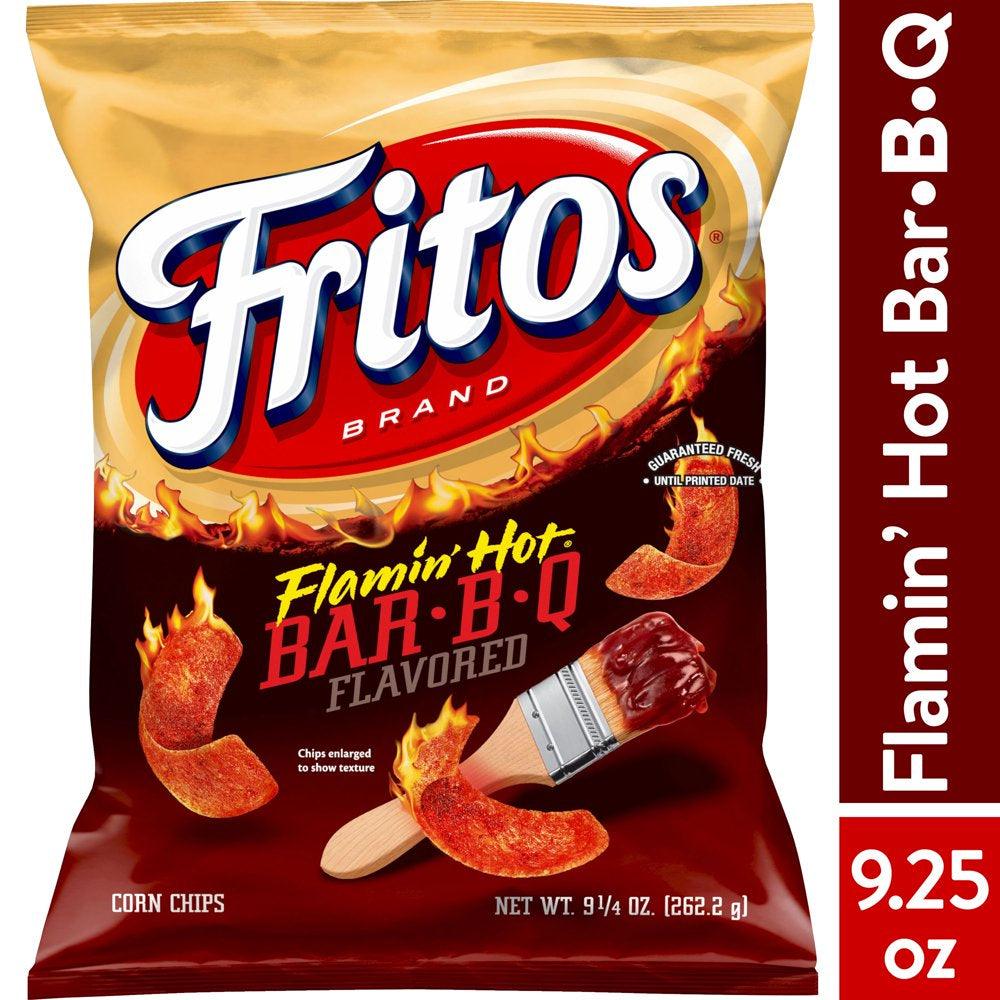 Fritos Flavored Corn Chips, Flamin' Hot BBBQ, 9.25 Oz