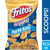 Fritos Scoops! Corn Snacks, Party Size, 15.5 Oz Bag