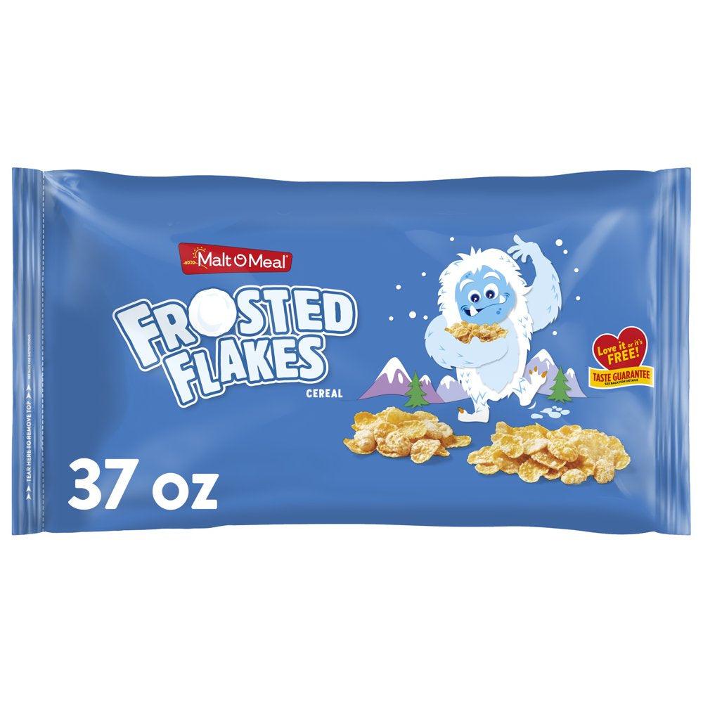 Frosted Flakes Cereal, Frosty Flakes Breakfast Cereal, 37 Oz Resealable Cereal Bag