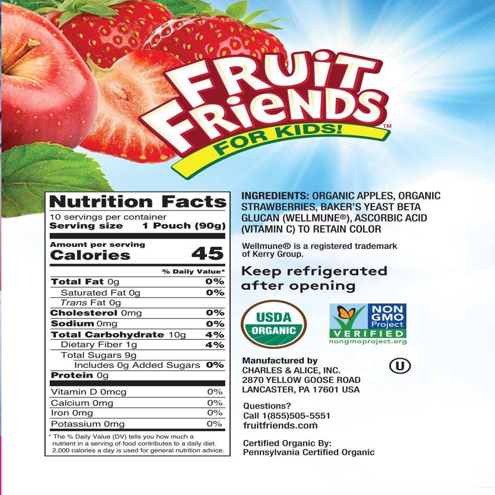 Fruit Friends Disney Frozen Organic Strawberry Applesauce, 3.2 Oz, 10 Ct