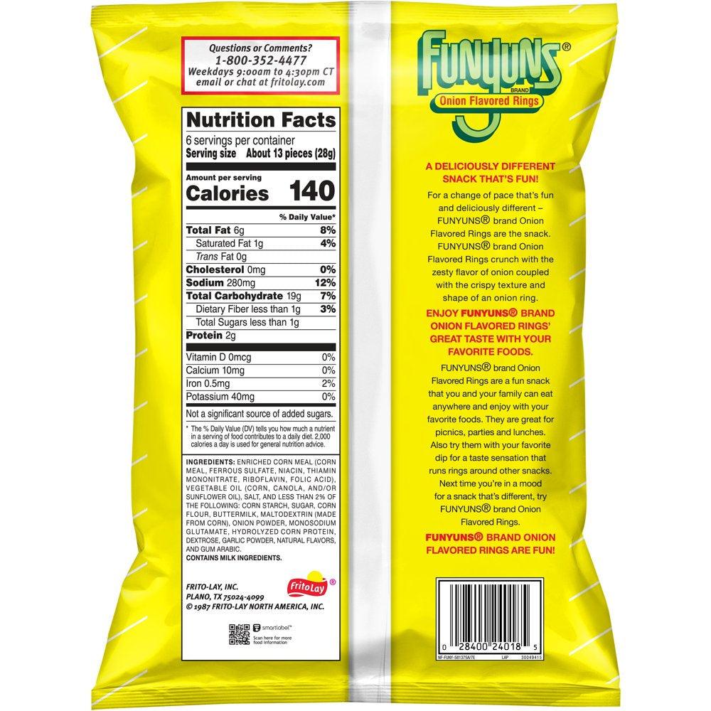 Funyuns Onion Flavored Rings, 6 Oz Bag