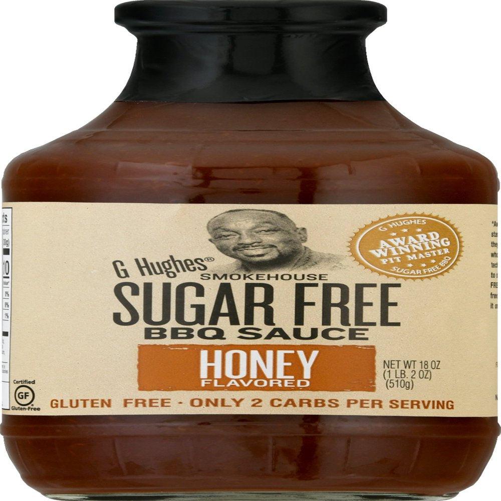 G Hughes Smokehouse Sugar Free Honey Flavored BBQ Sauce, 18 Oz