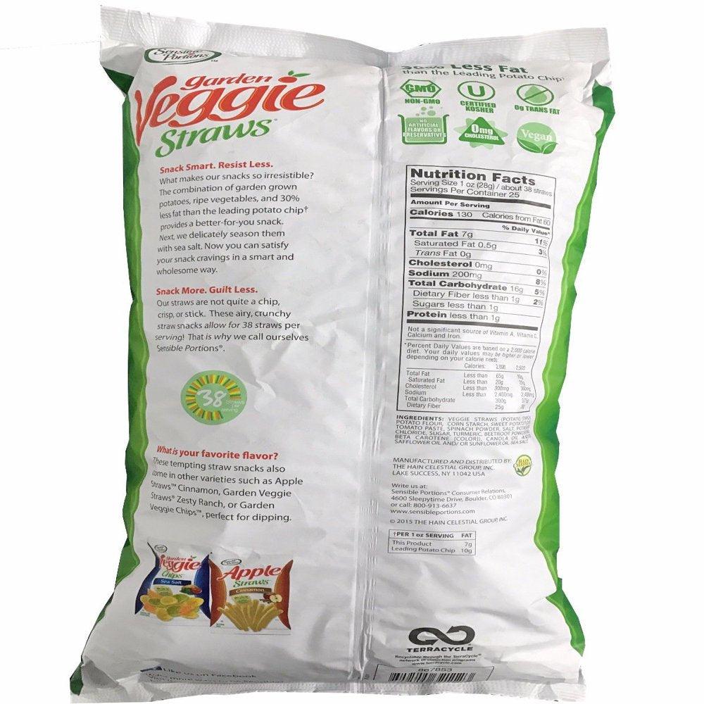 Garden Veggie Straws Sea Salt 25 Oz. (1.56 Lb.) Bag