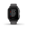 Garmin Venu Sq - Slate Aluminum Bezel with Shadow Gray Case and Silicone Band