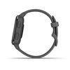 Garmin Venu Sq - Slate Aluminum Bezel with Shadow Gray Case and Silicone Band