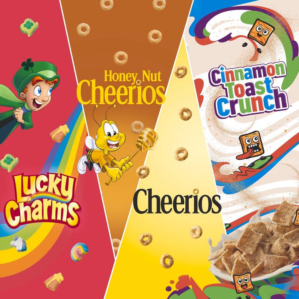 General Mills Breakfast Cereal Variety Pack, Single Serve Snacks, 9.14 Oz (8 Pouches)