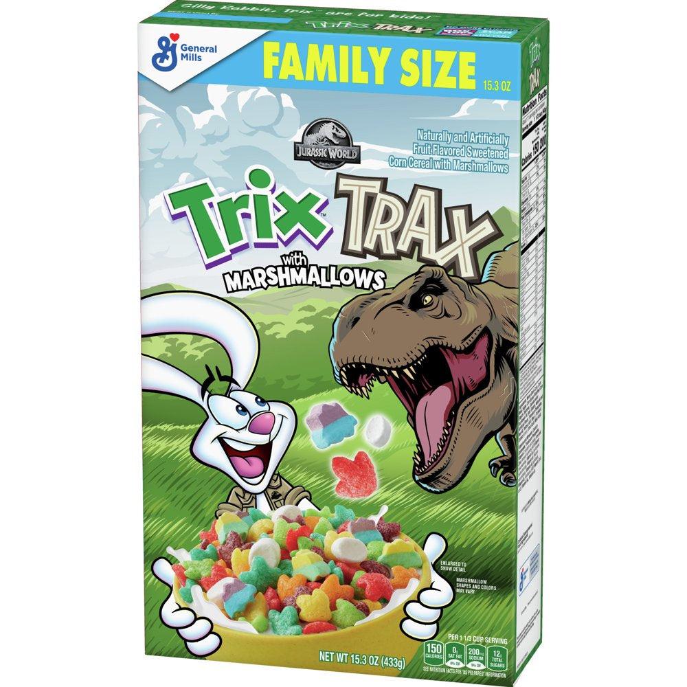 General Mills Trix Trax, Fruit Flavored Corn Puffs Cereal, 15.3 Oz Family Size