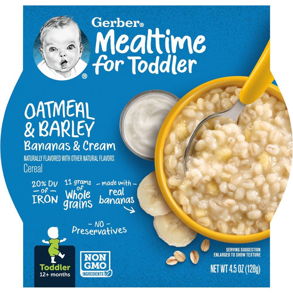 Gerber Breakfast Buddies, Bananas and Cream with Real Fruit and Yogurt Toddler Cereal, 4.5 Oz Tray