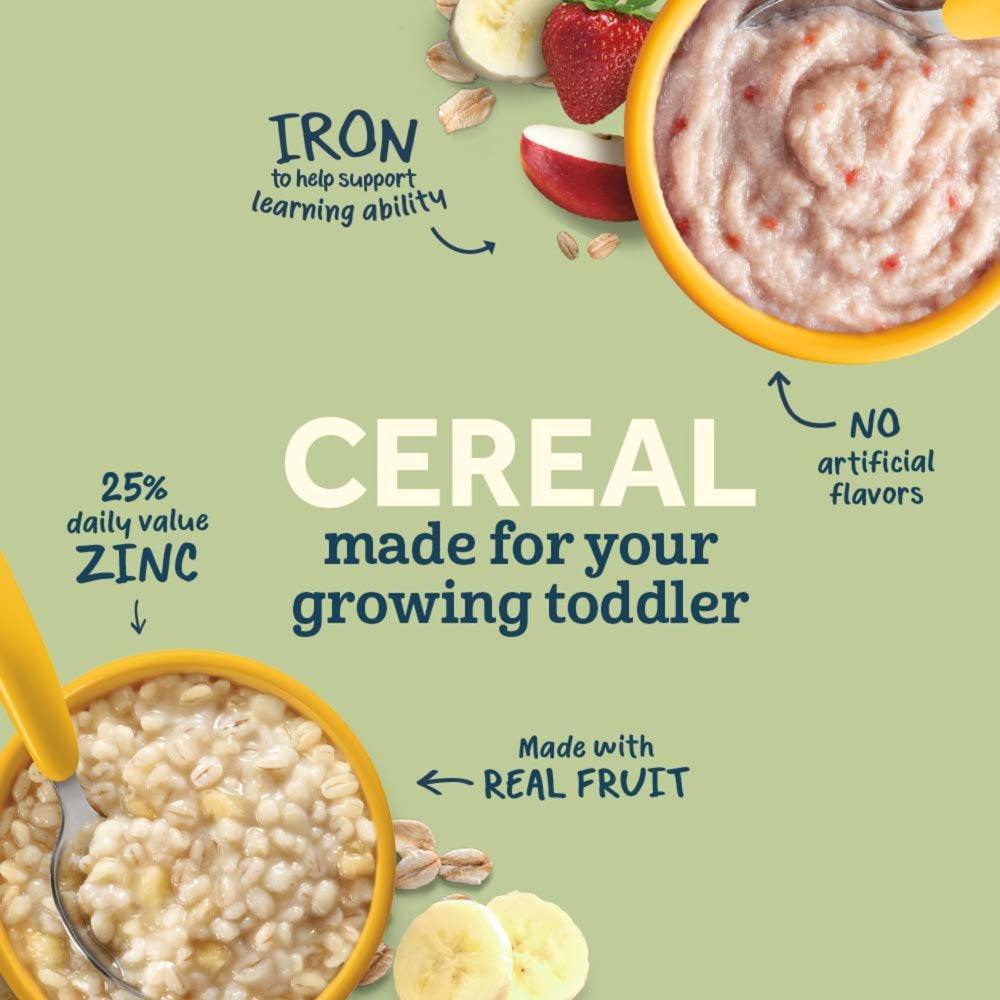 Gerber Breakfast Buddies, Bananas and Cream with Real Fruit and Yogurt Toddler Cereal, 4.5 Oz Tray