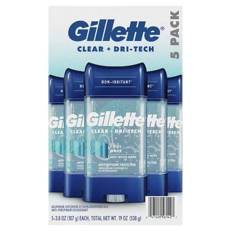 Gillette Cool Wave Clear Gel Men'S Antiperspirant and Deodorant (3.8 Oz., 5 Pk.)