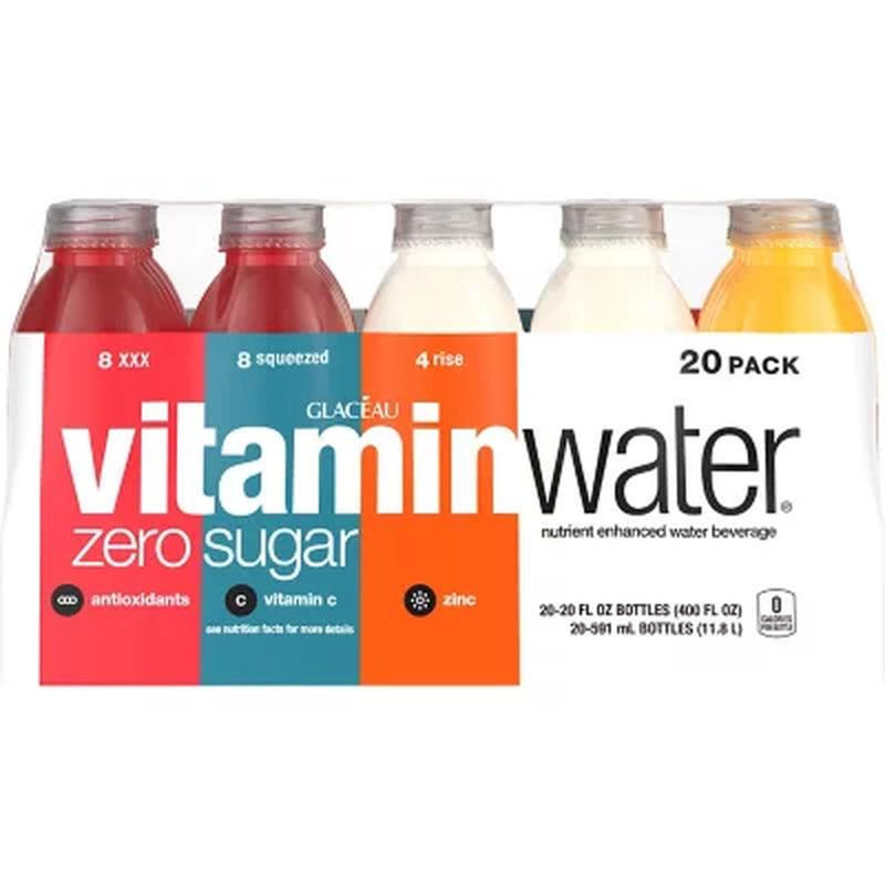 Glaceau Vitaminwater Zero Variety Pack Nutrient Enhanced Water (20 Fl. Oz., 20 Pk.)