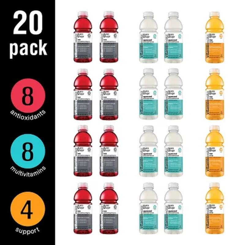 Glaceau Vitaminwater Zero Variety Pack Nutrient Enhanced Water (20 Fl. Oz., 20 Pk.)