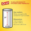 Glad Forceflex plus Tall Kitchen Drawstring Trash Bags, Gain Lavender (13 Gal., 120 Ct.)