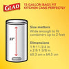 Glad Forceflex plus Tall Kitchen Trash Bags with Clorox, Lemon Fresh Bleach Scent (13 Gal., 120 Ct.)