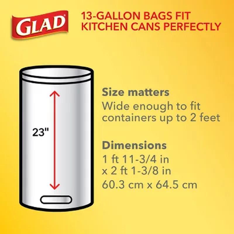 Glad Forceflex plus Tall Kitchen Trash Bags with Clorox, Lemon Fresh Bleach Scent (13 Gal., 120 Ct.)