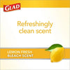 Glad Forceflex plus Tall Kitchen Trash Bags with Clorox, Lemon Fresh Bleach Scent (13 Gal., 120 Ct.)