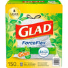 Glad Forceflex Tall Kitchen Trash Bags, Gain Original Scent with Febreze Freshness (13 Gal., 150 Ct.)