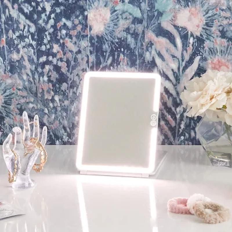 Glotech LED Lighted Edge Slim Mirror with Magnifying Mirror (5X, 3X)