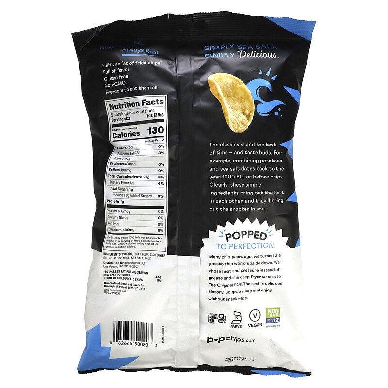 Gluten Free Popped Potato Chips Sea Salt 5 Oz Pack of 4