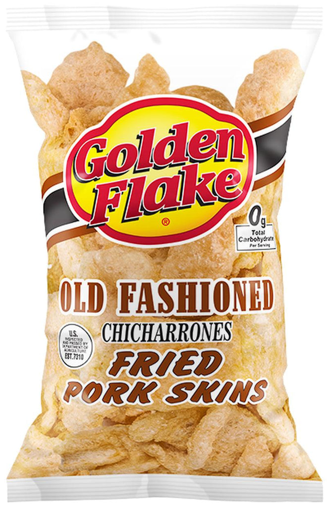 Golden Flake Snack Foods Old Fashioned Pork Skins 3 Oz. Bag (6 Bags)