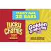 Golden Grahams Lucky Charms Breakfast Cereal Treat Bars Variety Pack, 28 Ct