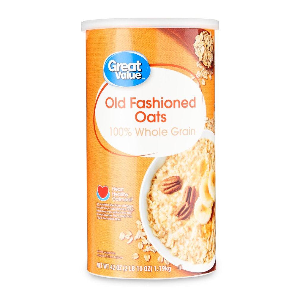 Great Value 100% Whole Grain Old Fashioned Oats, 42 Oz