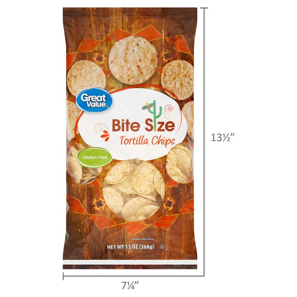 Great Value Bite Size Tortilla Chips, 13 Oz