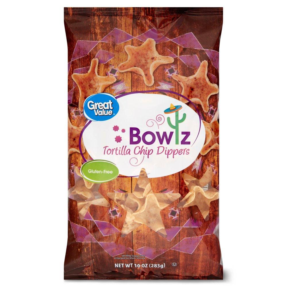 Great Value Bowlz Tortilla Chips Dippers, 10 Oz